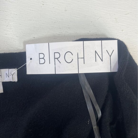 Birch NY Open Front Cardigan Sweater Womens Black Large New Gold Button Cuffs - Picture 10 of 10